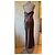 Christian Dior Boutique Paris Abito Maxi in Seta e Pizzo Marrone scuro - vista 10