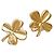 Orecchini a lobo Chanel Coco Mark Clover D'oro