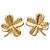 Orecchini a lobo Chanel Coco Mark Clover D'oro - vista 2