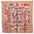 Hermès Hermes Carre 90 Correspondence Stamp Animal Horse Scarf Multicolore Beige