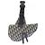 Borsa Christian Dior Dior Saddle Oblique Jacquard Nero Beige