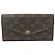 Louis Vuitton Portefeuille Sarah Long Wallet Marrom