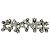 Spilla Chanel F23P Logo in Metallo e Strass Argento