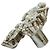 Spilla Chanel F23P Logo in Metallo e Strass Argento - vista 3