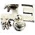 Spilla Chanel F23P Logo in Metallo e Strass Argento - vista 6