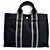 Hermès Fourre-Tout Bolsa de mão em algodão/Tote Bag Marrom Preto