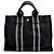 Hermès Fourre-Tout Bolsa de mão em algodão/Tote Bag Marrom Preto - vista 2