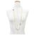 Collana di perle lunga Chanel A14V Coco Mark Argento Bianco - vista 3