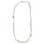 Collana di perle lunga Chanel A14V Coco Mark Argento Bianco - vista 4