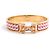 Hermès Hermes HERMES Bracciale Rigido Click H Metallo Smalto Arancione Oro D'oro