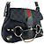 Borsa a mano Gucci nera in tela GG e pelle Nero - vista 11