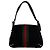 Borsa a mano Gucci nera in tela GG e pelle Nero - vista 3