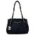 Borsa a tracolla Chanel V-Stitch in tela e pelle nera Nero