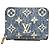 Zippy Louis Vuitton Monogram Denim Münzbeutel Blau