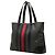 Borsa Tote Gucci GG Supreme Sherry Line Marrone Nero - vista 2