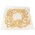 Foulard Chanel in seta Coco Mark beige e oro D'oro