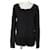 Top de algodón plisado Chanel Negro