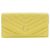Cartera larga Chanel V Stitch de piel de cordero Amarillo