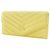 Cartera larga Chanel V Stitch de piel de cordero Amarillo - vista 2