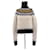 Céline Rollkragenpullover in Creme und Marineblau Beige