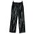Rotate Pantalones negros efecto cuero