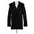 Saint Laurent Schwarzer Mantel mit Pelz
