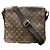 Borsa a tracolla Louis Vuitton Discrete MM Marrone Monogramma