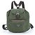 Prada Tessuto Nylon Triangle Logo Leather Backpack Brown Green Khaki