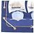 Hermès Foulard di seta Hermes Carre 90 GRAND LARGUE Blu - vista 5