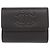 Tarjetero de piel Chanel Coco Mark Negro