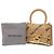 Borsa Balenciaga Hourglass XS in camoscio e strass D'oro - vista 2