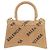 Borsa Balenciaga Hourglass XS in camoscio e strass D'oro - vista 3