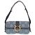 Borsa a tracolla Salvatore Ferragamo Gancini in tela e pelle Blu