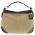 Borsa a tracolla Prada in tela jacquard con logo e pelle Marrone Beige