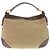 Borsa a tracolla Prada in tela jacquard con logo e pelle Marrone Beige - vista 2
