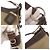 Borsa a tracolla Prada in tela jacquard con logo e pelle Marrone Beige - vista 8