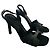 Hermès High-Heel-Sandalen aus schwarzem Wildleder mit Strasssteinen