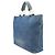 Borsa Tote Chanel in denim blu - vista 2