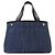 Borsa a mano 2-Way Prada in pelle e denim Nero Blu - vista 2