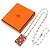 Hermès Collana lunga con pendente Hermes Boite a Reves Argento Rosso