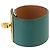 Hermès Bracelete Rígido Hermes Kelly Dog Dourado Verde - vista 3