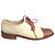 Autre Marque Enzo Gospéri Zweifarbige Leder-Derbies Braun Beige