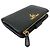 Cartera compacta bi-fold de piel con placa de logo Prada Negro - vista 3