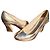 Décolleté Yves Saint Laurent dorate open-toe D'oro - vista 6