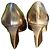 Décolleté Yves Saint Laurent dorate open-toe D'oro - vista 7