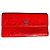 Chanel Camélia Cartera Cuero Charol Rojo Roja