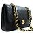 Chanel Classic Flap Lambskin Medium Nero - vista 3