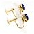 Autre Marque Orecchini a clip in oro giallo 18K con lapislazzuli D'oro - vista 2
