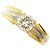 Autre Marque Anello fede in platino PT900 e oro giallo 18K con diamante D'oro