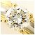 Autre Marque Anello fede in platino PT900 e oro giallo 18K con diamante D'oro - vista 2